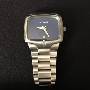Nixon “Player” watch- silver / blue face